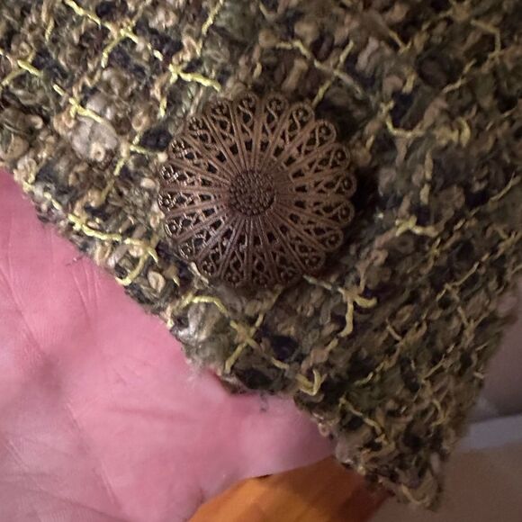 Travel comfort TravelSmith beautiful green tweed velvet trim sz 14 lined EUC - Picture 4 of 16